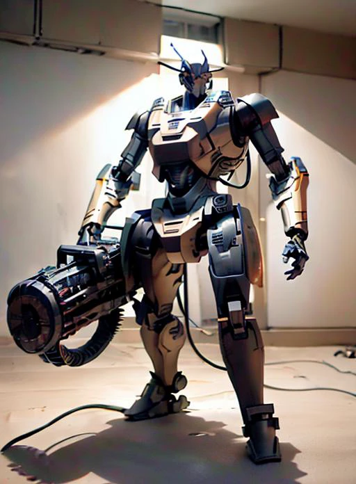 ((robot, humanoid robot, wire)),
((masterpiece, best quality, high_resolution, distinct_image)), with (panel lining).
with a (beautiful prideful look)
<lora:Real_Humanoid_Robot:0.6>, (robot), (cable:1.4), (diy, 3d printed)
<lora:robot_skin_v1.0:0.7>
<lora:cyborgbot:0.6>
(photorealistic:1.4), best quality, masterpiece, light and shadow, dramatic lighting, (simple background),
(armored core) (mecha28, mecha, robot) (richous, luxurious) (military, industrial) ((sand paint:1.4)), with (crimson strip paint), mecha, military, holding a (heavy gatling gun), (missile launcher on shoulder), (artillery gun on shoulder), ((heavy:1.4)) armor, tank, science_fiction, ship, space_craft, weapon (panel lining) and (carbon fiber, gold, artificial muscle, carbon muscle, cyberpunk). (painted pirate logo, skull and bone) (tactical) <lora:StealthMecha:0.4>, <lora:mechav11_lora_34800:0.7>, (standing with mech:0.1), <lora:standing-with-mech:0.1> (gatling gun) <lora:gatling_gun_lora01:1>, (m134minigun) <lora:m134v0:0.1>