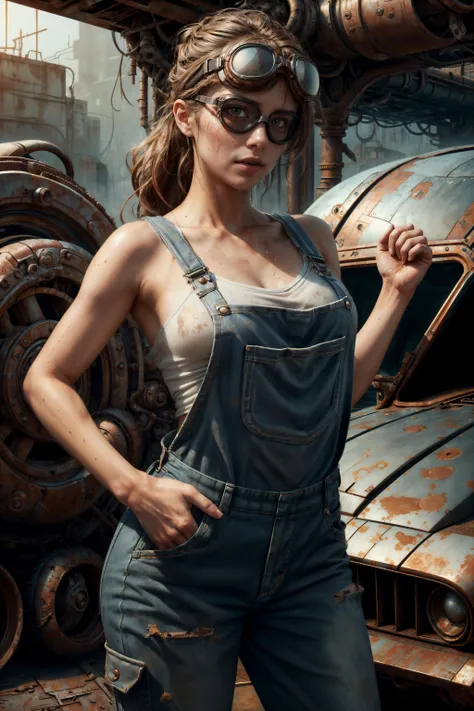 <lora:add_detail:0.6> <lora:GoodHands-beta2:1> <lora:polyhedron_new_skin_v1.1:0.3> <lora:OxideTech:0.8> (masterpiece, best quality, realistic, detailed, sharp:1.2), intricate details, detailed fabric, detailed skin, oxidetech, (1girl, beautiful mechanic girl), dirty, wearing goggles, overalls, broken, dust, rust, sweaty, sunbeam,