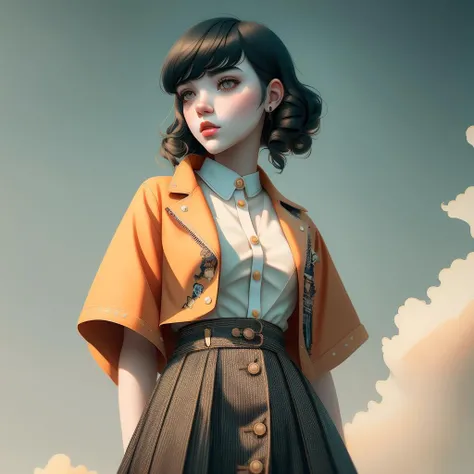 PROMPT
Vsco Girl, 18 year old Strawberry blonde, Ilya Kuvshinov, Illustration, Quirky and Kitchy style Vintage and Distressed Style, Natural sunlight, Highly detailed, Digital painting, Artstation, Concept art, Sharp focus, Skirt with leggings, button up blouse, worn with twead coat vsco-10000
