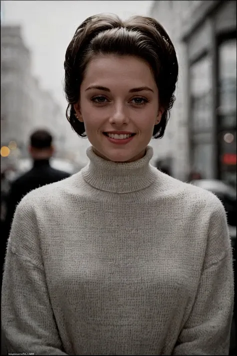 analog film photo solo, cstyle, realistic, 1girl, ((woman)), (((Flaunting Victory Rolls with Bangs Haircut)):1.5), (((grin512:1.2))), ((Wearing a Turtleneck Sweater)), ((Inside 1950s Night Clubs: Jazz music, stylish patrons, red dim lighting)), (((Pretending to play the drums))), (monochrome, grayscale, black and white photo), PA7_Photo-BW, PA7_Human-Likeness, PA7_Photo, PA7_Portrait-HL_v2, high detailed, 8k, clear facial features, film grain, pastel themed colorgrade, by Edward Weston, <lora:PAseer-SD15-LCM Quick:1> <lora:ReaLora:.2> skin <lora:CStyle_-_Photography_Style:.2> <lora:[US]_-_Tippi_Hedren:1> tippihedren  . faded film, desaturated, 35mm photo, grainy, vignette, vintage, Kodachrome, Lomography, stained, highly detailed, found footage