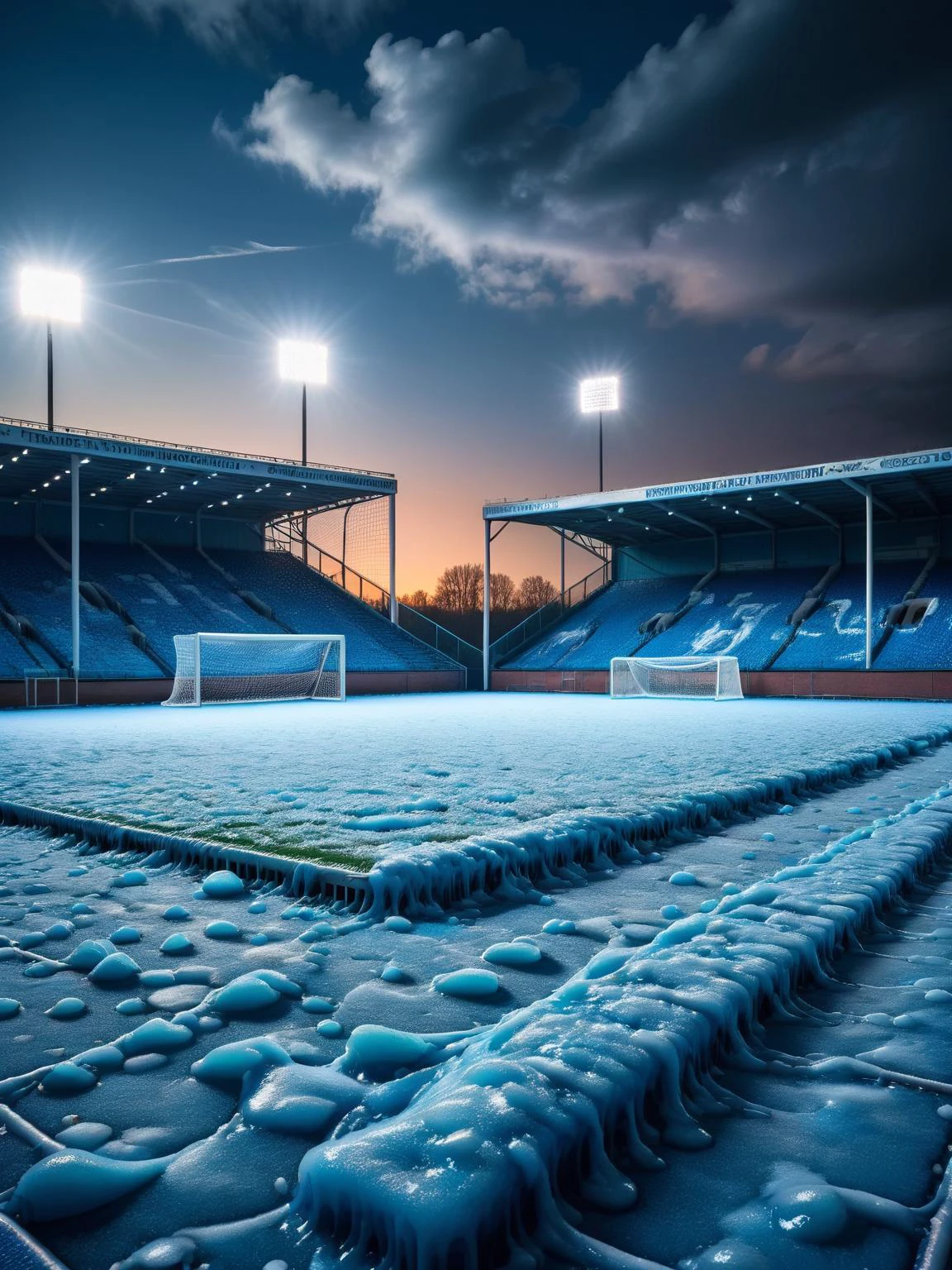 ral-frozenslime, a football pitch covered with ral-frozenslime <lora:ral-frozenslime-sdxl:1>, dramatic, HDR, shot with the rich tones of a Panasonic Lumix DC-S1R, <lora:EnvyBetterHiresFixXL01:0:hr=1>