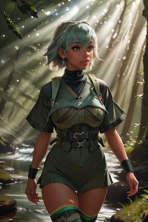 Merger_marupe_sash,
(walking by a river in a rich atmospheric (woodland forest:1.2) wearing (hiking gear:1.3), (god rays:1.3), (atmospheric:1.1), scenic:1.2),
bokeh, f1.4, 40mm, photorealistic, raw, 8k, textured skin, skin pores, intricate details <lora:epi_noiseoffset2:1>, epiCRealism