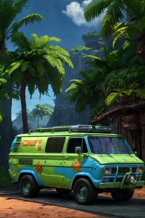 <lora:scoobmm_v1:1>
masterpiece, highly detailed photorealistic 8k raw photo, best cinematic quality, volumetric lighting and shadows
scoobmm, ground vehicle
jungle background