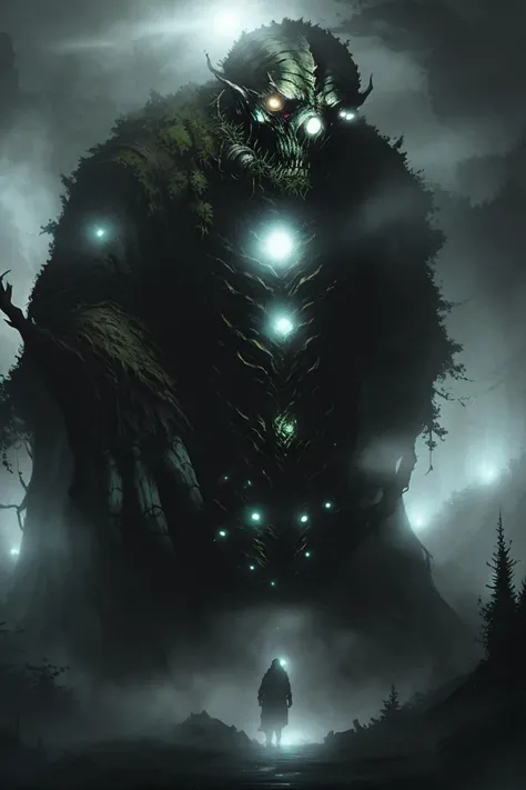 technoballx,[dark fantasy:science fiction:0.75],
Shambling Mound
dark themed,spotlight,volumetric lighting,steam,fog,
<lora:technoballx-000040:0.25>,
<lora:GoodHands-beta2:0.75>