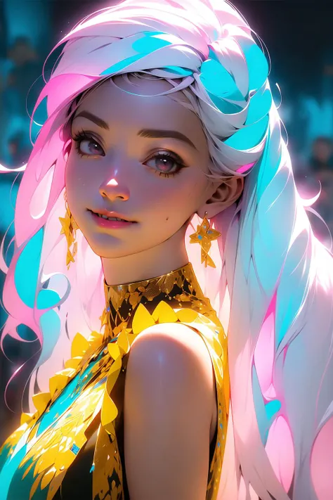 (masterpiece, top quality, best quality, official art, beautiful and aesthetic:1.2), (1girl), extreme detailed,(fractal art:1.3),colorful,highest detailed