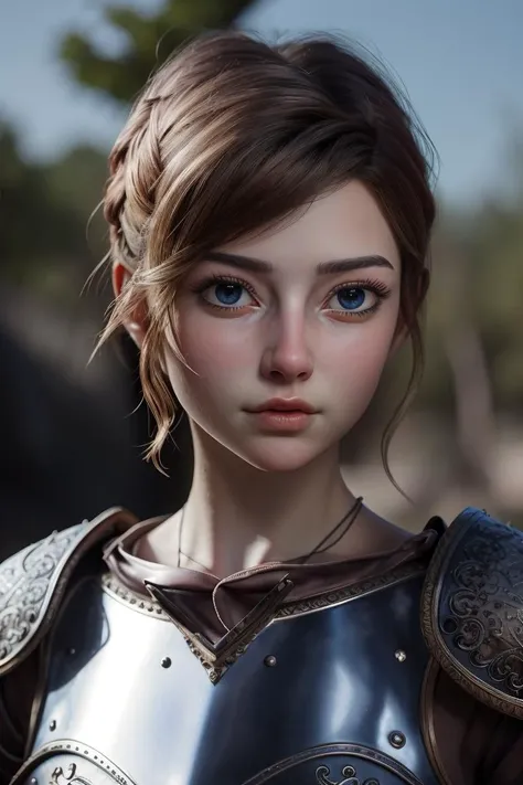 3dmm style, 3d,r3dg,(masterpiece), (extremely intricate:1.3), (realistic), portrait of a girl, the most beautiful in the world, (medieval armor), metal reflections, upper body, outdoors, intense sunlight, professional photograph of a stunning woman detailed, sharp focus, dramatic, award winning, cinematic lighting, octane render, unreal engine, volumetrics dtx
