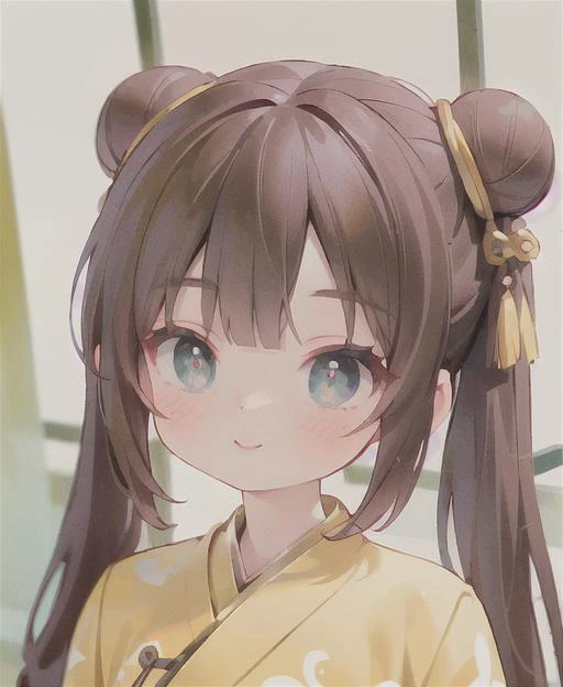 (ultra high res,photorealistic,realistic,best quality,photo-realistic),
(high detailed skin,visible pores),(real person,photograph),
(((yellow hanfu,chinese style))),realistic,simple background,upper body,
(8k, raw photo, best quality, masterpiece),(1 girl),photon mapping, radiosity, physically-based rendering,automatic white balance,(((haunting smile,long hair))),watery eyes,
(blush|cute and playful|adorable|skinny|thick bangs|beauty|twintail|hair bun,),(looking at viewer),(irises and pupils are rounded,the pupil reflects the surroundings,eyes are not the same size), <lora:Amme:0.4>