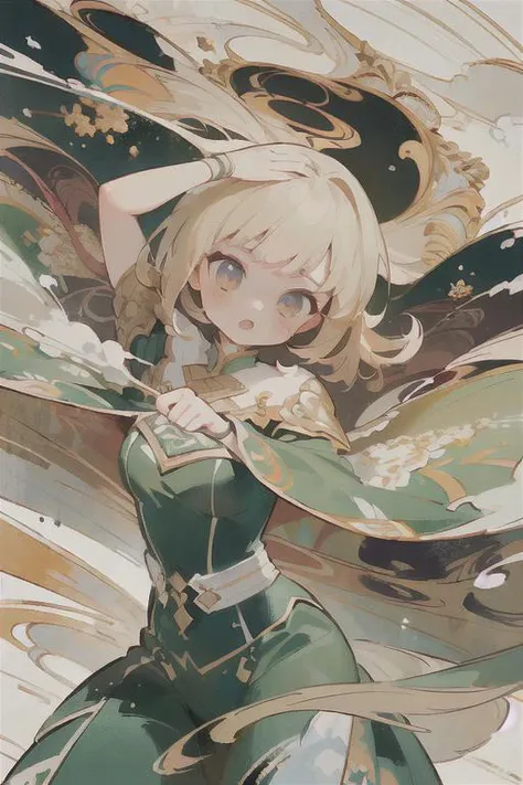 (masterpiece, top quality, best quality, official art, beautiful and aesthetic:1.2), (1girl:1.4), extreme detailed,(joshua middleton comic cover art:1.1), (Action painting:1.2),(concretism:1.2),theater dance scene,(hypermaximalistic:1.5),colorful,highest detailed
