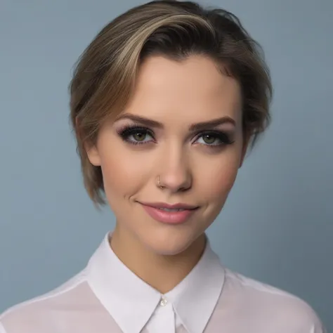 an exquisite portrait photograph, 85mm medium format photo of (ohwx woman) <lora:MiaMalkova:1> with a classic haircut