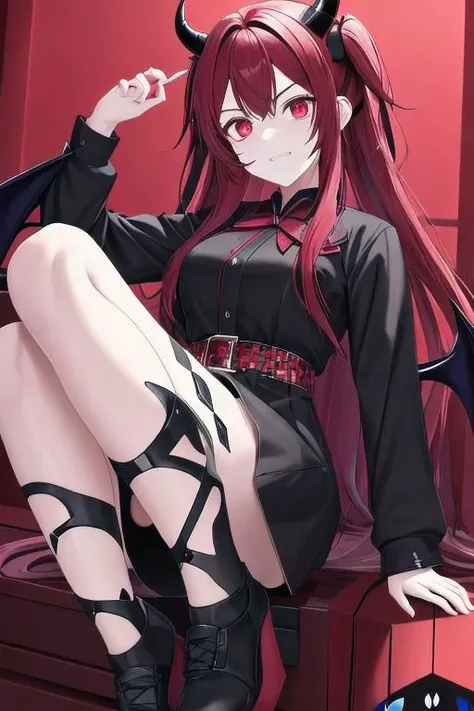 <lora:midouzi_v1.0-000025:1>, Kamado_Nezuko, 1girl, solo, looking_at_viewer, teeth, red_hair, slit_pupils, clenched_teeth, angry, veins, asa_no_ha_\(pattern\), checkered_sash, big rain, night, angry face, , demon, tooth, bats, black wings, blood, horn, Tattoo, mad face,