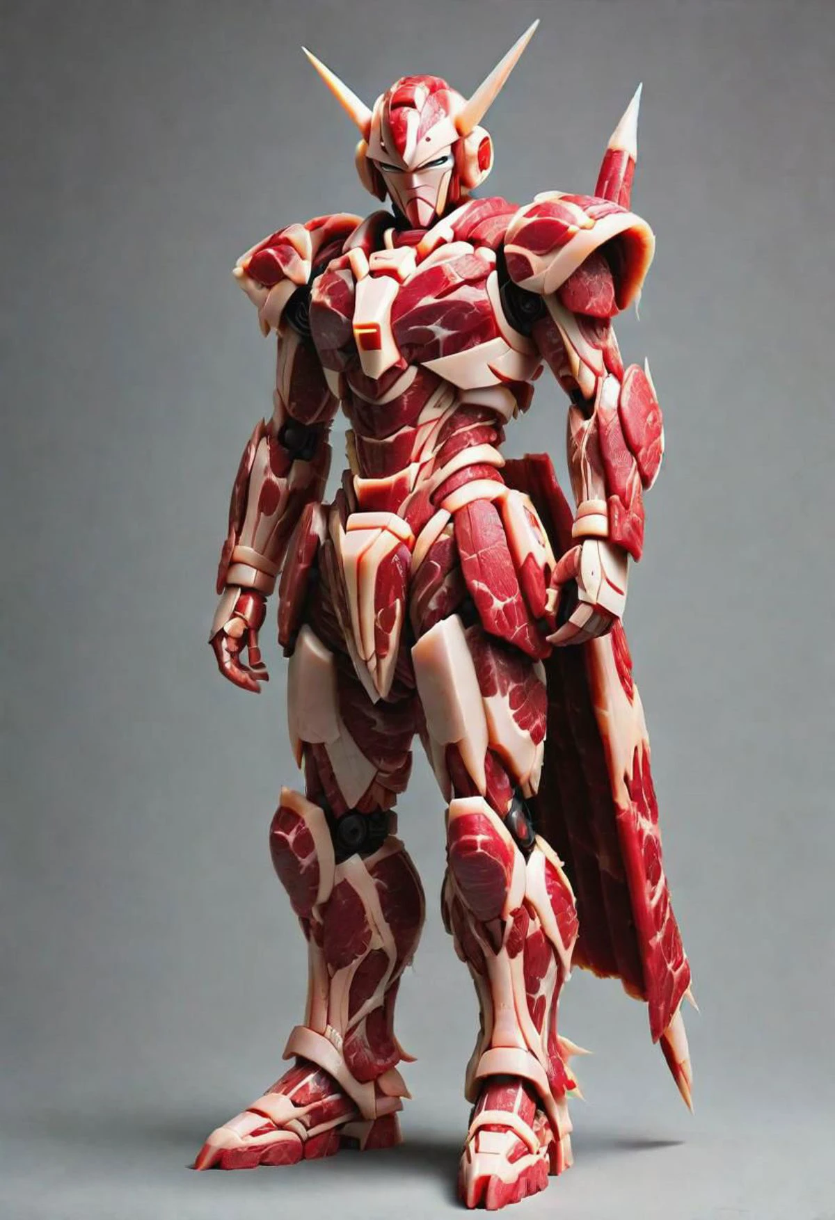 ral-meat, (Style-EMCG) (Style-DoF:1.6), 8K, GUNDAM, dynamic pose, 10 heads tall, depth of field