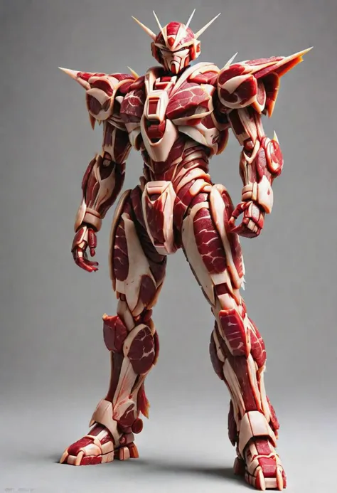 ral-meat, (Style-EMCG) (Style-DoF:1.6), 8K, GUNDAM, dynamic pose, 10 heads tall, depth of field