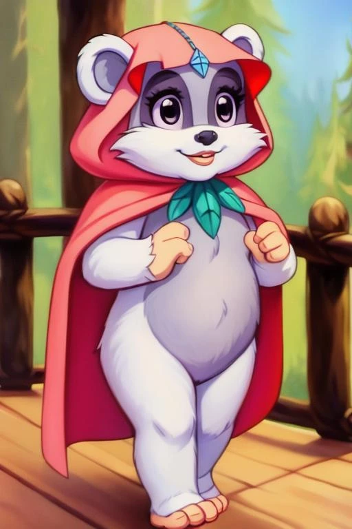 kneesaa, ewok, walking, smile, three fingers, three toes, wood floor, railing, forest, tree, sky, day
<lora:Kneesaa:0.8>, uploaded on e621, (detailed background, depth of field), (intricate:1.1), (high detail:1.2), (soft focus), (masterpiece, best quality, 4k, 2k, shaded, absurd res), by CyanCapsule, by Hallogreen