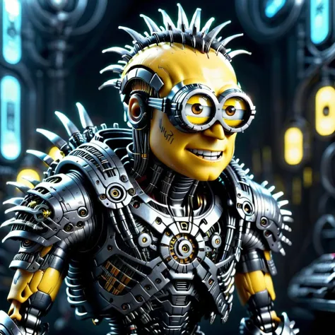Angry cyberpunk puppet