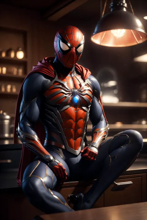 <lora:armspiderverse_v2:0.7>
masterpiece, best quality, intricate details, highly detailed raw photography, photorealism, photorealistic, soft focus, Real-Time Ray Tracing, cinematic lighting, large-scale, 8k-perfect-octane
1boy, armspiderverse, belt, bodysuit, cape, clenched hands, fire, male focus, mask, pouch, solo, superhero, upper body, spidersuit, (Sitting crossed-legged, relaxed), glowing eyes, perfect sharp eyes, sharp focus, (pov)
kitchen background