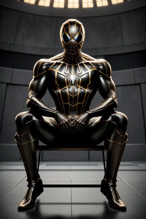 <lora:armspiderverse_v3:1> armspiderverse
masterpiece, highly detailed 8k raw photo, best quality, volumetric lighting and shadows, render in arnold
a man in metal spidersuit, (Sitting with legs crossed and hands on lap, appearing composed and attentive:1.2)
jewish temple background