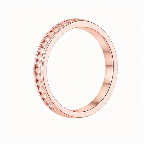 ajd, ring, rose gold ring, diamond trimmed ring, pearl trimmed ring, 
,white background, simple background,,
no  humans, 
 <lora:ringv1:1>