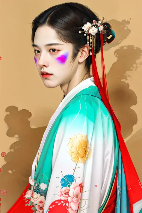 GTA-style artwork master piece,high quality,a beautiful Chinese boy,wear white hanfu,gongbihua,<lora:ãå·¥ç¬ç»ã人ç©ç»å ç¾å¥³ç»å å·¥ç¬ç» æç»_v1.0:1>,HuMeow, . Satirical, exaggerated, pop art style, vibrant colors, iconic characters, action-packed