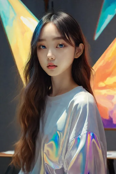 iridescent painting, prismatic, holographic, chromatic aberration,
masterpiece, best quality, 1girl, <lora:kwFemale_Beta40-SDXL_v1:1>, asian