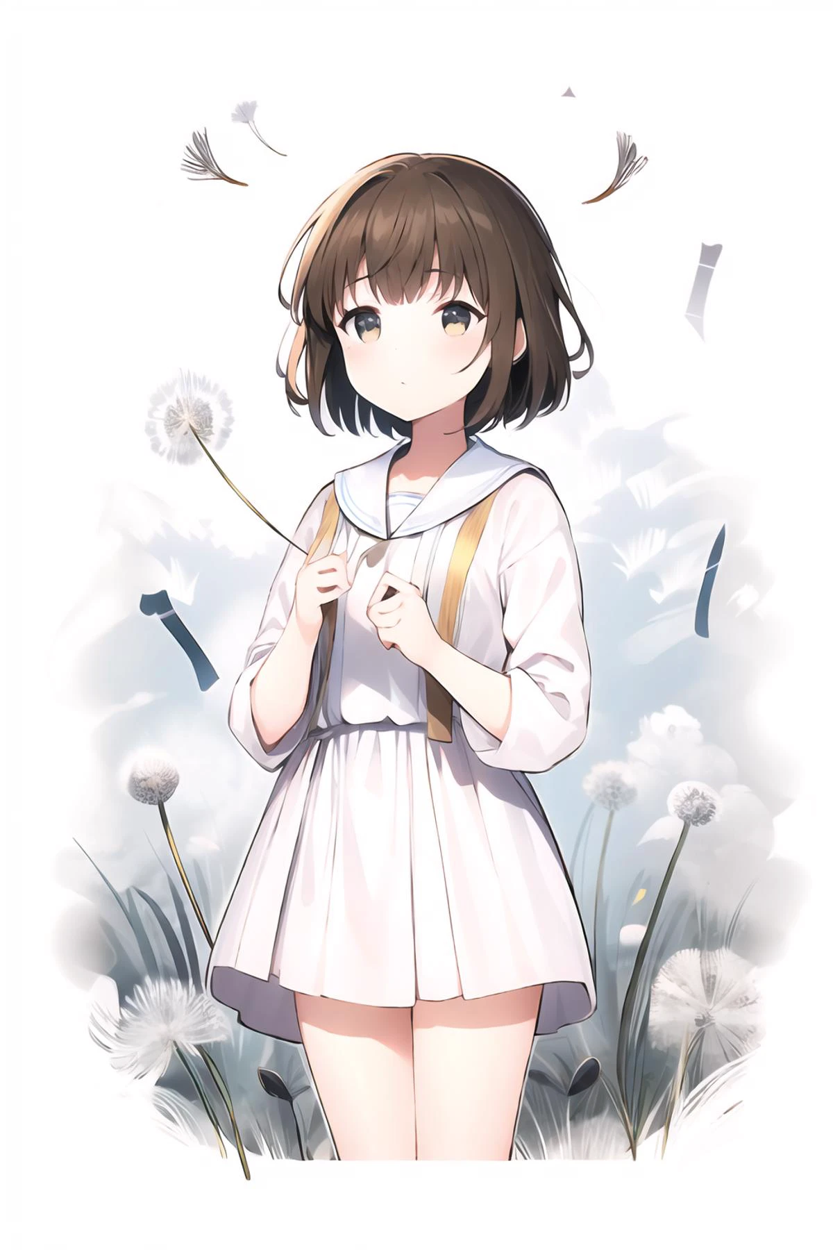 1girl, (dandelion:1.3) seed <lora:dandelion-000007:0.8>