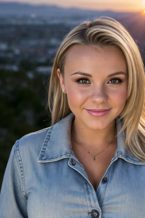 closeup headshot of S220_BreeOlson,a beautiful woman,on a (mountain:1.1),wearing a (coat:1.1),(sunset),(8k, RAW photo, best quality, depth of field, ultra high res:1.2),(absurdres, intricate, photorealistic, masterpiece, ultra-detailed:1.3),