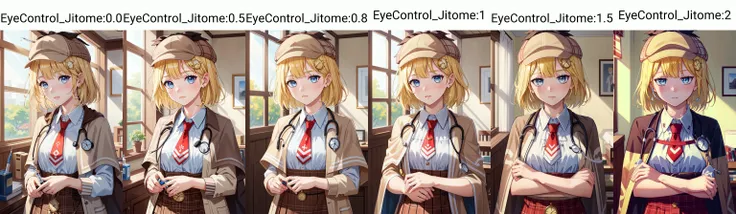 (masterpiece, best quality), intricate details,
1girl, <<lora:ame:0.8> amelia watson, monocle hair ornament, amelia_detective, collared shirt, red necktie, plaid skirt, thighhighs, deerstalker, brown capelet, pocket watch, stethoscope, syringe
<lora:EyeControl_Jitome:0.0> (jitome:1.5), upper body, face focus,
