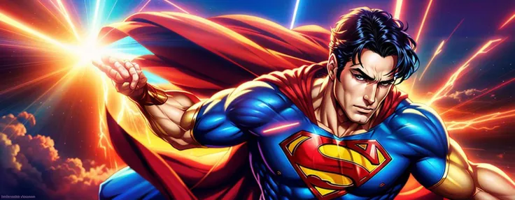 anime artwork <hypernet:bannerartv1_v10:1> superman art by artgerm . anime style, key visual, vibrant, studio anime, highly detailed