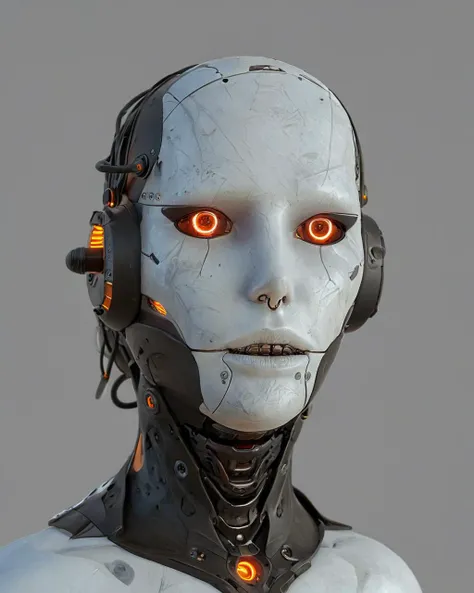 Ghostly portrait of a futuristic alien from another dimension creator of the universe with powerful ancient magic