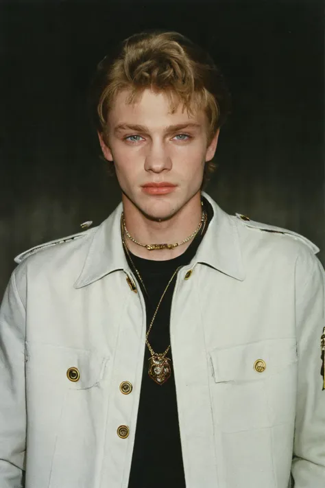 dg_ChadMM, man modeling Gucci clothes in a modeling campaign in the 1990's, high fashion, <lora:dg_ChadMM:0.8>, intricate details