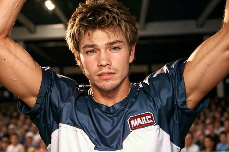 portrait,Solo,1man dg_ChadMM,masculine,excited cheering quaterback,1990s teen drama on WB,
<lora:dg_ChadMMv1:0.8>,