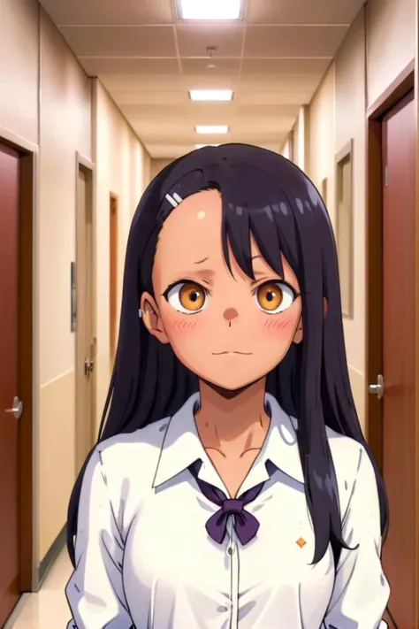 <lora:nagatoro hayase-000015:0.63>
a girl nagatoro hayase standing in a japanese school hallway, she is wearing a collared white shirt,
she is sneering, her face is hyper detailed, teasing´
draw it in the style of Don't Toy with Me, Miss Nagatoro
The soft lighting and detailed surroundings create an immersive environment where imagination runs wild
hyper-detailed,hyper-detailed face, high quality visuals, dim Lighting, sharply focused, octane render, 8k UHD