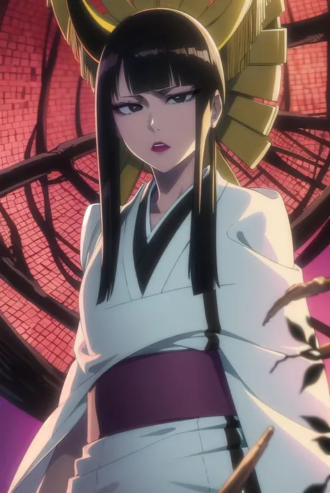senjumarushutara, <lyco:senjumarushutara-lyco-nochekaiser:1>,
senjumaru shutara, long hair, bangs, blunt bangs, black hair, sidelocks, (black eyes:1.5), makeup, lipstick, red lipstick,
BREAK japanese clothes, kimono, mechanical arms, extra arms,
BREAK looking at viewer, upper body, (full body:1.2),
BREAK outdoors, sky, sun,
BREAK <lyco:GoodHands-beta2:1>, (masterpiece:1.2), best quality, high resolution, unity 8k wallpaper, (illustration:0.8), (beautiful detailed eyes:1.6), extremely detailed face, perfect lighting, extremely detailed CG, (perfect hands, perfect anatomy),