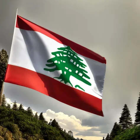 Lebanon flag waving in the wind, LebanonFlag, Hyperrealistic, Hyperdetailed,, realistic, masterpiece, best quality, ultra realistic, High Detail,<lora:AsiaFlags01-000002:1> ,