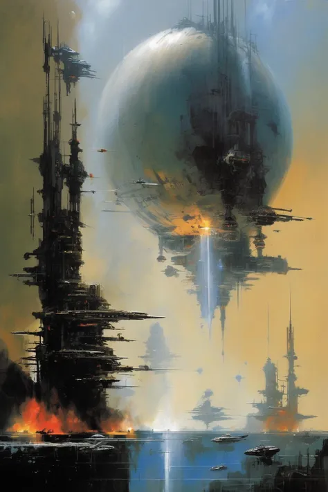 John Harris Style - an epic john berkey paiting but photo realistic