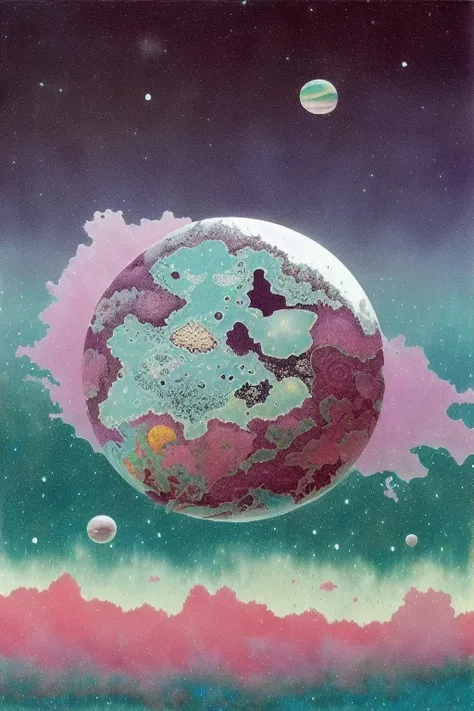 lush planet, inside a glass orb, (floating in space:1.1), (whales swimming in the sky:1.0)
jubbslineart_v2