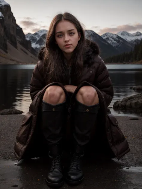 photo of  tv_Zuleica_Calamba_MXAI  , sad expression, wearing a winter coat, wearing winter pants, wearing winter boots, sitting on a rock by a frozen mountain lake, midnight, moonlight, shot from the side, PA7_Portrait-FL, model pose, magazine ready pose
BREAK
high contrast, depth of field,  cinematic lighting, (intricate details,  best quality:1.4)
   <lora:more_details:0.2>, (((Ultra-HD-details, Ultra-HD-detailed, Ultra-HD-realistic, Ultra-HD-photo-same-realistic-quality-details))), 8k uhd, dslr, soft lighting, high quality, film grain, Fujifilm XT3