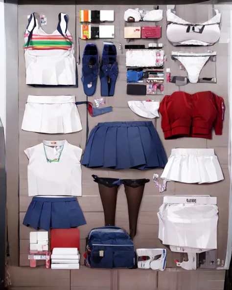 <lora:Hyohon:1:IND4>Hyohon,1girl,standing, navel,panties, school uniform, sex toy,cowboy shot,