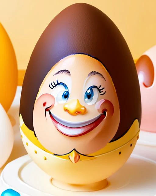 <hypernet:MrEggo:0.7> cute ((cartoon painted smiling egg))