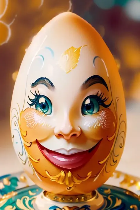 <hypernet:MrEggo:0.7>  cute ((cartoon painted smiling egg)), fantasy, vintage, Delicious, incredible, (bokeh:1.3), <hypernet:Stylizara:0.8>