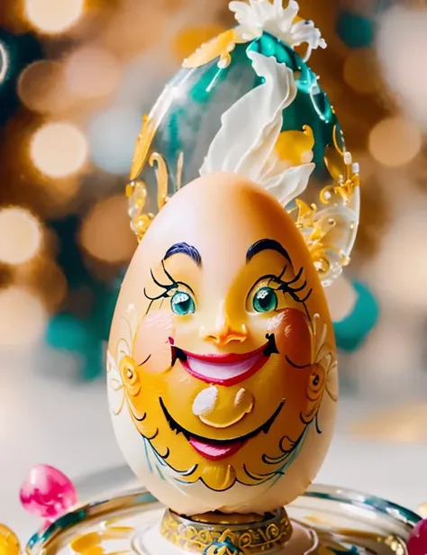 <hypernet:MrEggo:0.7>  cute ((cartoon painted smiling egg)), fantasy, vintage, Delicious, incredible, (bokeh:1.3), <hypernet:Stylizara:0.8>