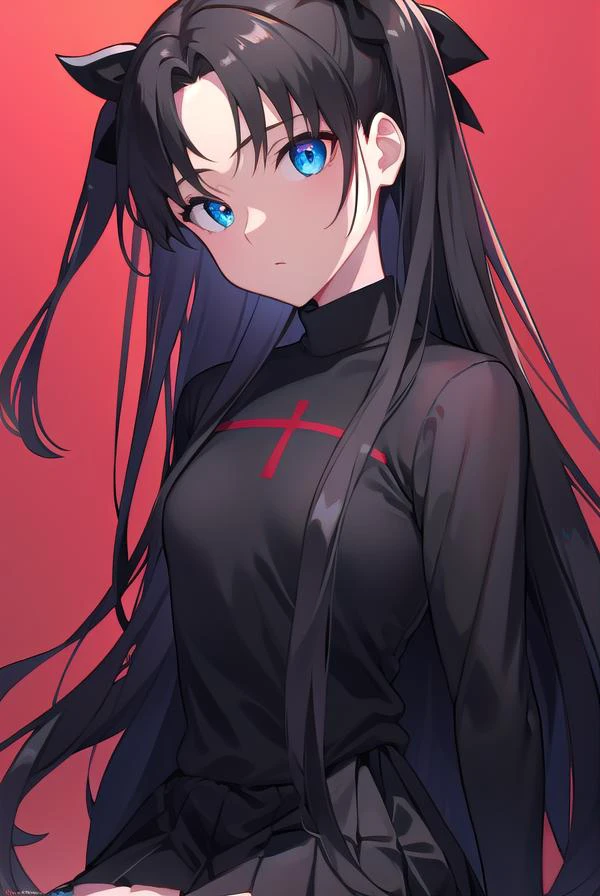 rintohsaka, <lyco:rintohsaka-LYCORIStest:1>, rin tohsaka, aqua eyes, black hair, hair ribbon, long hair, ribbon, sidelocks, two side up,
BREAK black skirt, black thighhighs, long sleeves, miniskirt, pleated skirt, red sweater, skirt, sweater, thighhighs, turtleneck,
BREAK outside, city,
BREAK looking at viewer, BREAK <lora:GoodHands-vanilla:1>, (masterpiece:1.2), best quality, high resolution, unity 8k wallpaper, (illustration:0.8), (beautiful detailed eyes:1.6), extremely detailed face, perfect lighting, extremely detailed CG, (perfect hands, perfect anatomy),