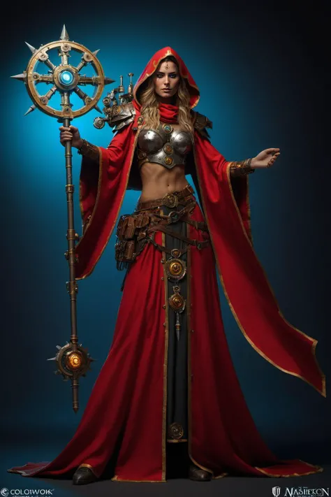 <lora:Mechanicus:0.75> Mechanicus, Female Techpriest , (Twohanded axe:0.6) ,, beautiful 18yo girl, photo shoot model, studio, glamour pose,full body, feet, pose, detailed eyes, perfect anatomy,, more realistic photo of ~*~ , ,8k resolution, concept art, portrait by Greg Rutkowski, Artgerm, by WLOP, by Alphonse Mucha, dynamic lighting, hyperdetailed, intricately detailed, Splash art, trending on Artstation, triadic colors, Unreal Engine 5, volumetric lighting, sinister by Greg Rutkowski, horror by Gustave Doré, pastel colors~*~, (masterpiece, best quality:1.5), high resolution face, Anti-Aliasing, FXAA, De-Noise, Post-Production, SFX, insanely detailed & intricate, hypermaximalist, elegant, ornate, hyper realistic, super detailed, noir coloration, serene, 16k resolution, full body, cinematic film , shallow depth of field, highly detailed, high budget, bokeh, cinemascope, film grain, grainy, 8k