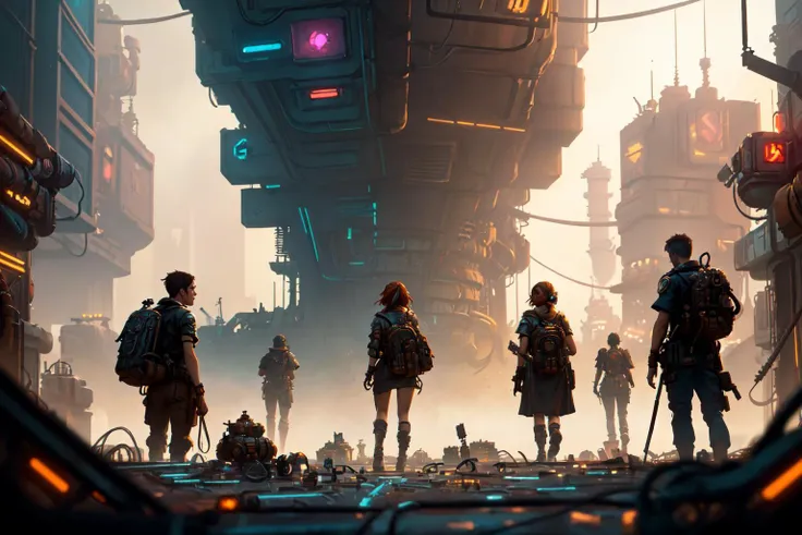 1girl, an 18 year old woman is lost and afraid, she is looking for a way home but can't seem to find the way home, gothic, surreal, emotional, matte painting, golden hour, 35mm, cinematic, 4k, highly detailed, photorealistic, volumetric lighting, dynamic, highly detailed, high budget, cinemascope, stained, epic, sharp focus, film grain, grainy, wide shot, style-rustmagic, (((cyberpunk:1, steampunk:1))), mist, bokeh