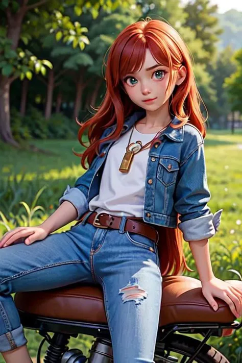 analog photo, a tiny girl, 18yo, (flat chest):0.6, ginger hair, shiny skin, beautiful detailed face, beautiful detailed skin, detailed environment, detailed aquamarine eyes looking at viewer, a girl dressed at jeans sitting in the saddle on a horse, she is looking a little nervous, farm background, sweat:0.7, hyperrealistic,
BREAK,
Porta 160 color, shot on ARRI ALEXA 65, bokeh, sharp focus on subject, shot by Don McCullin, <lora:ReaLora:0.45> <lora:ShinyOiledSkin_v20-LyCORIS:0.2>