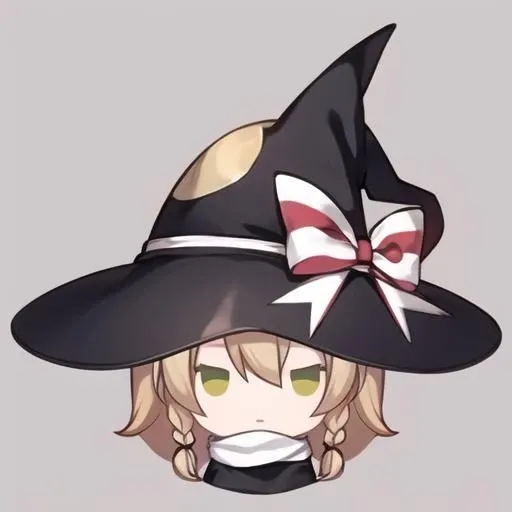 chibi,1girl,(simple background:1.2),masterpiece,best quality,<lora:bighead:1>,kirisame marisa