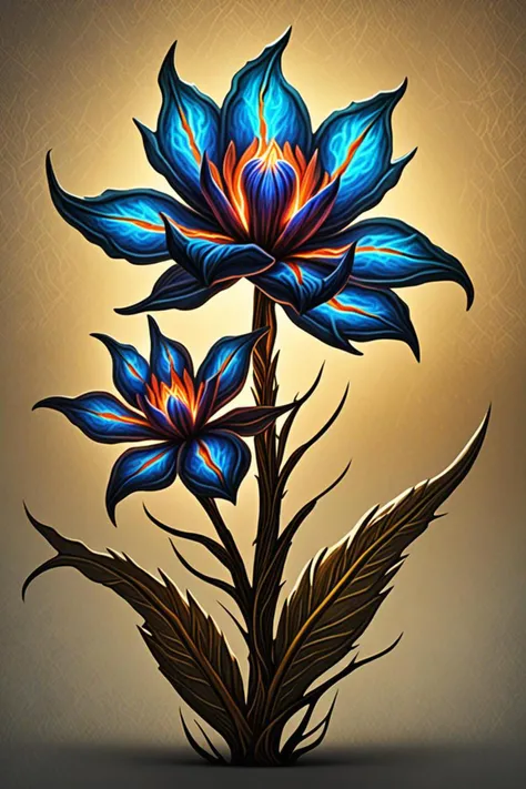 a glowing delicate flower and he is about 60 years old in a skyrim art in the style of 'untitled 9 ', rich picturesque colors, <lora:add detail xl.safetensors:1.5>