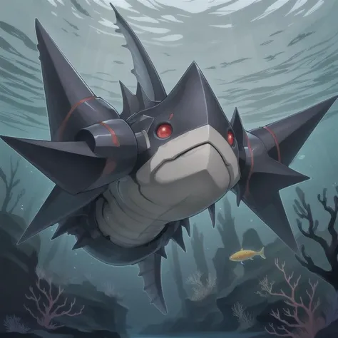 glowing, yugioh style, yugioh monster, duel monster, little sea monster, brave, underwater, 
level: 6
Attribute: fish
Type: water
Attack: 2500
Defense: 1600
outline,  <lora:yugioh:1>