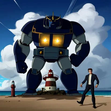<lora:ben10af_offset:1> ben10af, lighthouse, mecha, Slacks