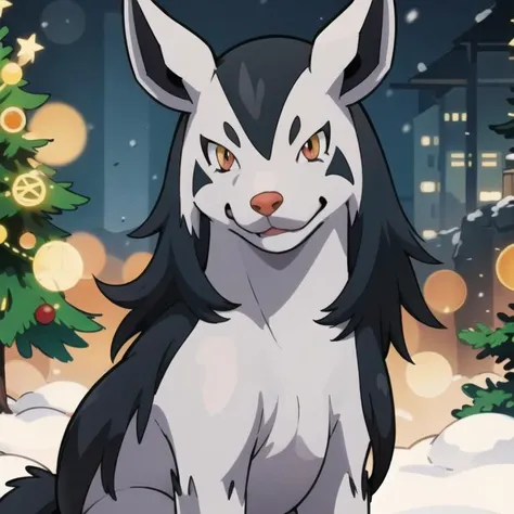 centered, award winning photo, (looking at viewer:1.2), | Mightyena_Pokemon, |snowy forest, | bokeh, depth of field, cinematic composition, | <lora:Mightyena_Pokemon_Anime:0.8>