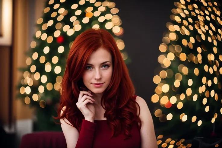 <lora:gelios40bokeh_v2-000007:0.5>,(room, interior:1.1), gel40bo,(redhead:1.2), (bokeh:1.1), (xmas tree:0.6),